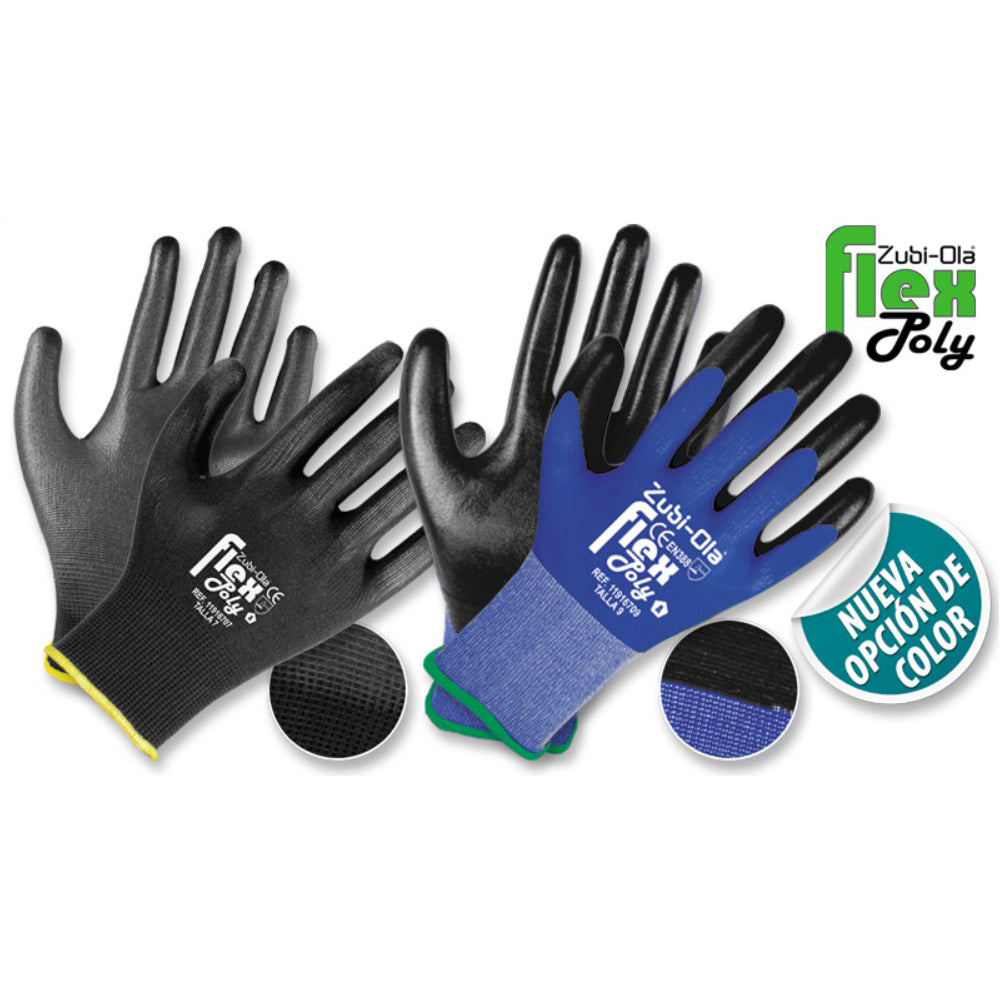 Guantes Poliester Recubiertos En Poliuretano Flexpoly T-7 11916707 - MARKEMSTORE