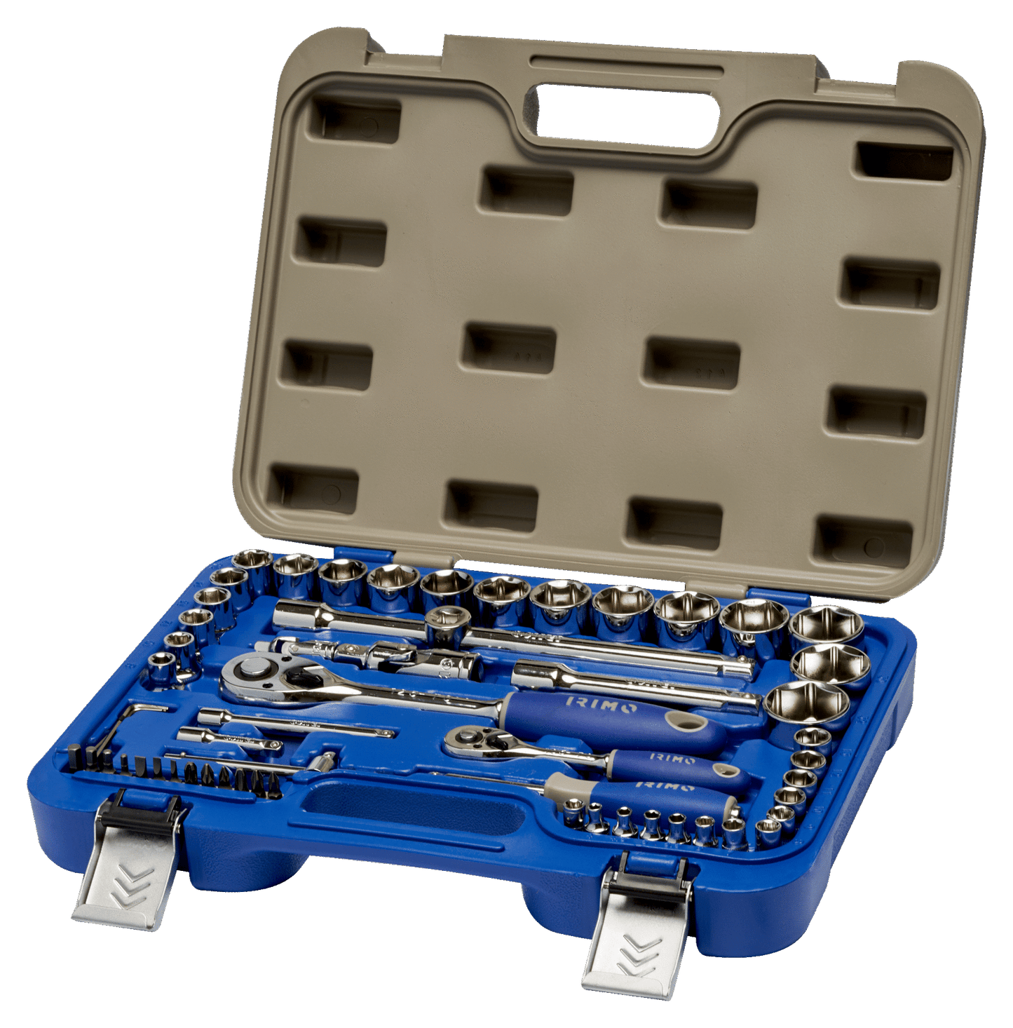 Juego de 58 copas hexagonales de 1/4"-1/2" IRIMO