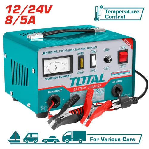 CARGADOR DE BATERÍA AUTOS   12 Y 24 VOLTS TOTAL