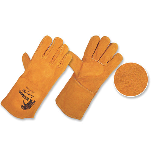 Guantes Carnaza Para Soldar Largo 14" Kodiak T-10 11910099 - MARKEMSTORE