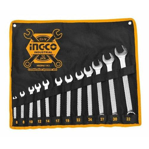 Juego De Llaves Combinadas 12 Piezas 6-32mm INGCO  Hkspa1143 - MARKEMSTORE